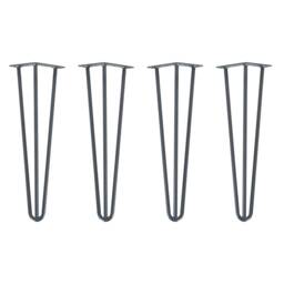 Hairpin Table Legs in Grey X4 - Industrial Style - thumbnail 3