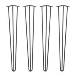 Hairpin Table Legs in Grey X4 - Industrial Style - thumbnail 1