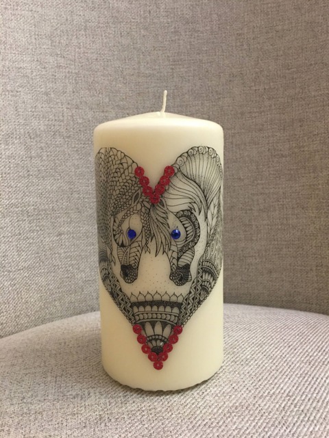 Horse Gift, Valentine Horse Lovers, Personalized Candle, Unique Candle Favor, Gift For Her, Him - image 1