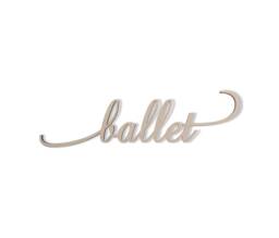 Ballet Wall Decor Word - Cutout, Home Decor, Unfinished & Available in Many Sizes Wide - thumbnail 1