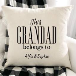 Personalised This Grandad Belongs To Cushion With Grandchildren Names/Cute Father's Day Gift For Grandpa New Gift - thumbnail 1