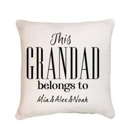 Personalised This Grandad Belongs To Cushion With Grandchildren Names/Cute Father's Day Gift For Grandpa New Gift - thumbnail 2