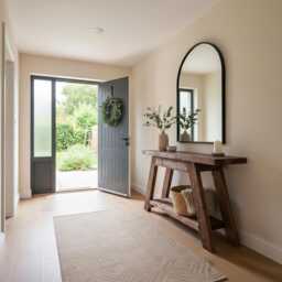 Dasi Console Table Solid Wood Handmade Walnut Colour - thumbnail 2