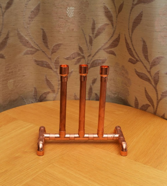 Hand Made Copper Candle Stick Holder - image 1