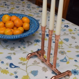 Hand Made Copper Candle Stick Holder - thumbnail 4