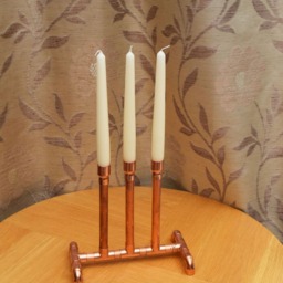 Hand Made Copper Candle Stick Holder - thumbnail 2