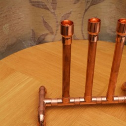 Hand Made Copper Candle Stick Holder - thumbnail 3