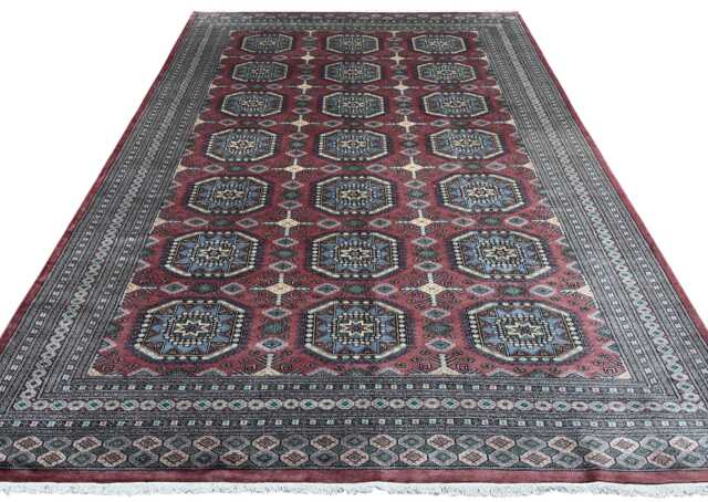 8x12 Pink Color Bokhara Rug - 2.50x3.65 Kids Room Luxury Area Turkish Fine Quality Afghan - image 1