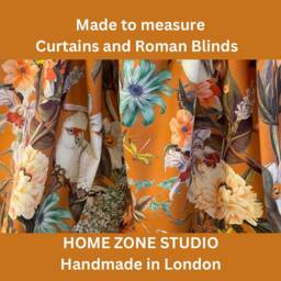 Rusty Orange Roman Blinds/Tropical Rainforest Charm - White Royal Cockatoos & Blooms Custom Made To Measure - thumbnail 4
