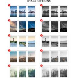 Black & White Woodland Prints Set Foggy Forest Wall Decor - thumbnail 2