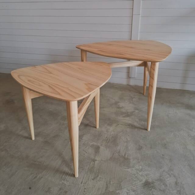 Satsbord in Solid Oak/Walnut Wood, Coffee Table, Dinning Room Scandinavian Design - image 1