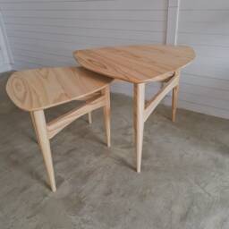 Satsbord in Solid Oak/Walnut Wood, Coffee Table, Dinning Room Scandinavian Design - thumbnail 3