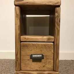 Kensington Bedside Cabinet - Rustic Pine Wood - thumbnail 3