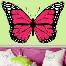 Monarch Butterfly Wall Decal Colorful Girl's Bedroom Decor - thumbnail 2