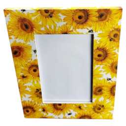 Sunflowers & Bees Photo Frame, Floral Wooden Picture Home Decor Gift - thumbnail 3