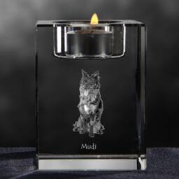 Mudi - Crystal Candlestick With Dog, Souvenir, Decoration, Limited Edition, Collection - thumbnail 3