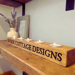 Personalised Engraved Oak Candle Holder - Anniversary Gift - thumbnail 2