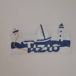 Wooden Interior Decoration/Wall Customizable First Name Marine Decor Seaside Brittany - thumbnail 4