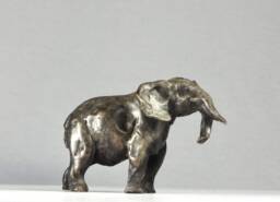Tiny Giant I, Hand Cast Bronze Elephant Sculpture African Wildlife Art By Kindrie Grove