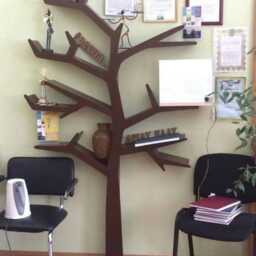 Tree Bookshelf Wooden Wall Shelf Kids Room Nursery Decor Handmade Wood Bookcase Forest Montessori - thumbnail 4