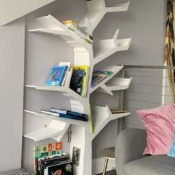 Tree Bookshelf Wooden Wall Shelf Kids Room Nursery Decor Handmade Wood Bookcase Forest Montessori - thumbnail 3