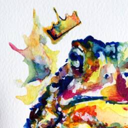 Woodland Toad Prince Artwork - Print Of Colorful Watercolor Frog Art - thumbnail 3
