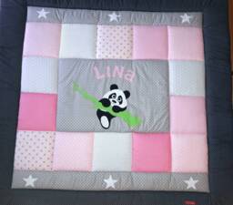 "Baby Blanket, Quilt, Patchwork Crawling Children's Blanket ""Panda"