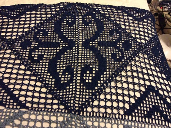 Floral Handmade Crochet Bedspread - image 1