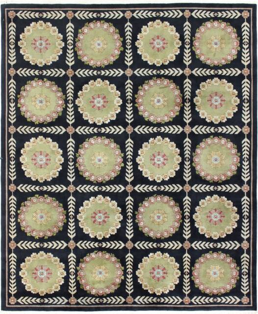 9'9'' X 8'1'' Handmade Hand-Knotted Indo Oriental Rug A101059 - image 1