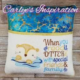 When You Read It Otter Be Bundle Storybook Pillow Designs - 5x7 Design Includes 2 Digital Designs Applique & Wording - thumbnail 2