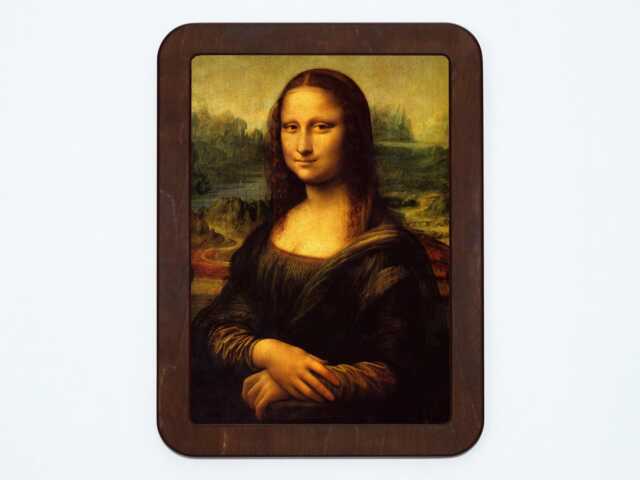 Mona Lisa Leonardo Da Vinci Renaissance Classic Painting Wooden Framed Art Print - image 1