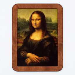 Mona Lisa Leonardo Da Vinci Renaissance Classic Painting Wooden Framed Art Print - thumbnail 3