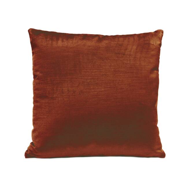Cinnamon Copper Rust Orange Decorative Throw Pillow Cover, Accent Cushion Covers, Velour Modern Pillowcase, Boho Farmhouse Trendy Pillows - image 1
