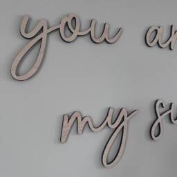You Are My Sunshine Nursery Wall Words, Wooden Quote - thumbnail 2