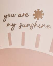 You Are My Sunshine Nursery Wall Words, Wooden Quote - thumbnail 1