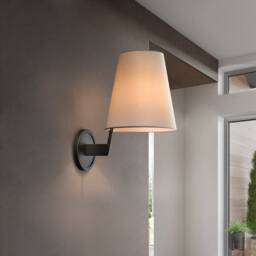 Bronze Linen Shade Wall Sconce - Modern Transitional Lighting