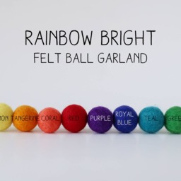 Rainbow Garland - Felt Ball Wool Classroom Decor Pom Pom Baby Room Shower - thumbnail 3