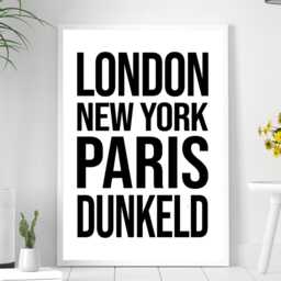 Dunkeld Perthshire Iconic Bold Town Scotland Print Poster - Gift Bespoke A5 A4 A3 Framed Or Unframed - thumbnail 3