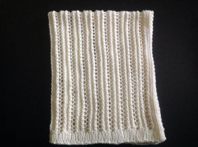 Nice & Soft Handknitted Off White Baby Blanket - image 1