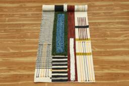Handmade Cotton Runner Rug Custom Size, Boho Block Print