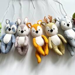 Baby Play Gym Toys, Woodland Wooden Baby Gym, Activity Center, Hanging Toy, Newborn Gifts Idea - thumbnail 2