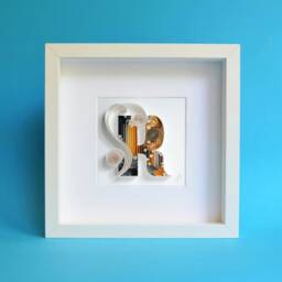 Letter R, Quilling Wall Paper Art, Monogram, Framed, Personalized, Design, Decor, Gift Birthday - thumbnail 2