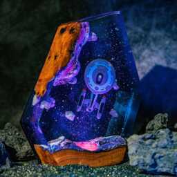 Space Galaxy Lamp, Night Lights, Epoxy Lamp For Spacecraft, Interstellar Resin Back To School, Gift Sci-Fi Fans - thumbnail 3
