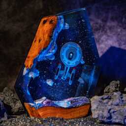 Space Galaxy Lamp, Night Lights, Epoxy Lamp For Spacecraft, Interstellar Resin Back To School, Gift Sci-Fi Fans - thumbnail 2