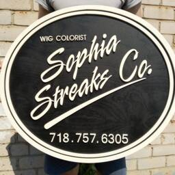 Handmade 3D Wood Sign, Custom Circle Wall Decor, Business Logo - thumbnail 3