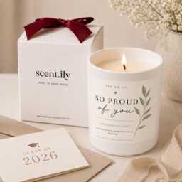 Personalised Proud Of You Gift Candle, Graduation Present For Student, Exam Results Daughter, Son, Friend Or Niece