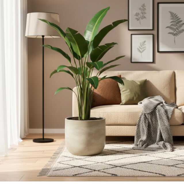 Handmade Ceramic Plant Pot Off-White Sevilla Planter, Boho Minimalist Decor, D15cm-D33cm - image 1