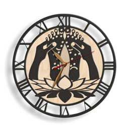 Reflexolog Wall Clock 12-18Inch, Reflexology Room, Reflexologist Gift, Foot Massage Art Decor - thumbnail 1