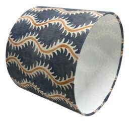 Helter Skelter Slate Handmade Lampshade, Table Ceiling Pendant, Country Lamp Shade, Blue Lampshade - thumbnail 2