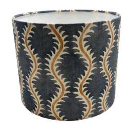 Helter Skelter Slate Handmade Lampshade, Table Ceiling Pendant, Country Lamp Shade, Blue Lampshade - thumbnail 1